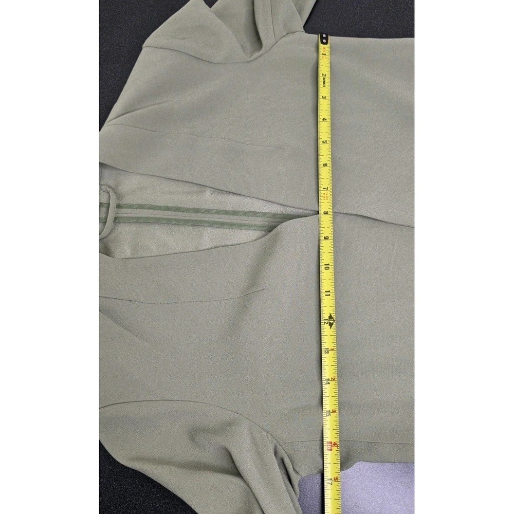 New Babaton Aritzia Power Hip Blazer Green Open Front Women 0 Career Business - Picture 6 of 9